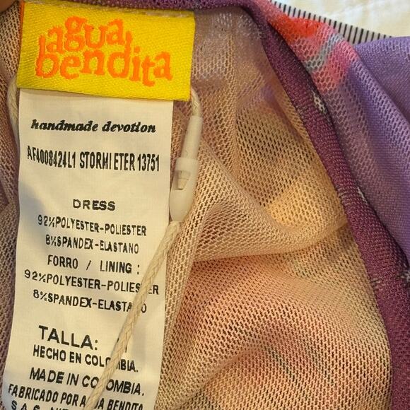 Agua Bendita Women's Cut-Out Stormi Dress Sleeveless Multicolor Size M NWT - Picture 7 of 12